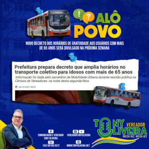 Leia mais sobre o artigo Novo decreto irá ampliar horários no transporte coletivo para idosos