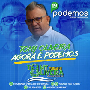 Leia mais sobre o artigo Tony Oliveira agora é Podemos